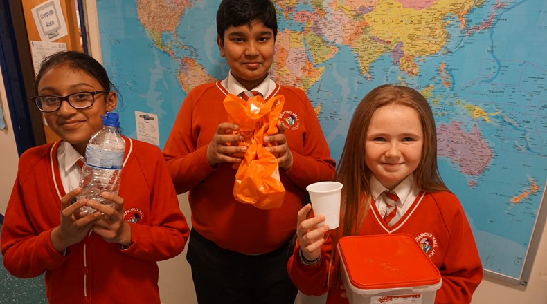 Pupils challenge plastic pollution