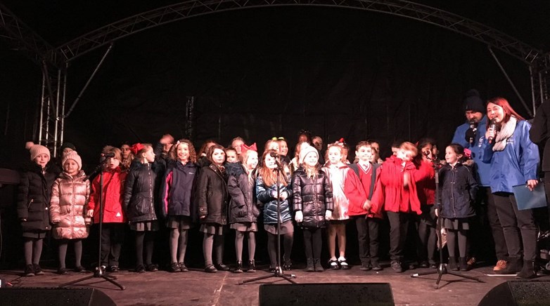 School choir perform at Sunderland Light Switch On 