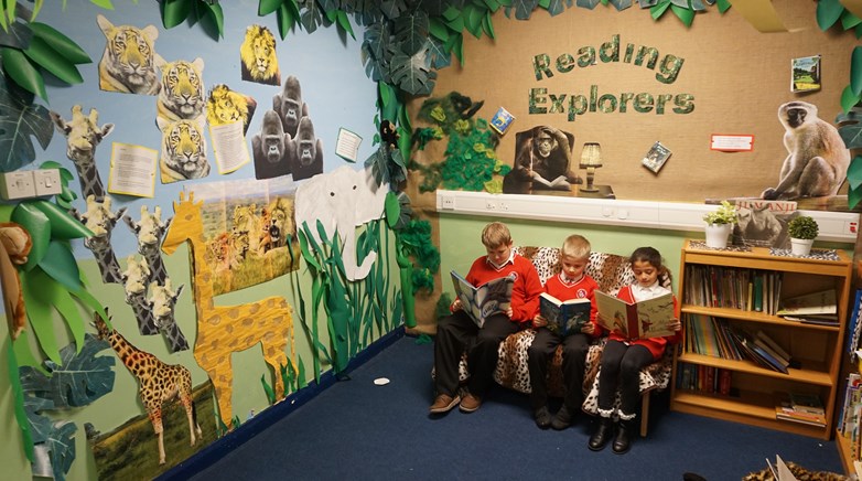 Cosy reading area