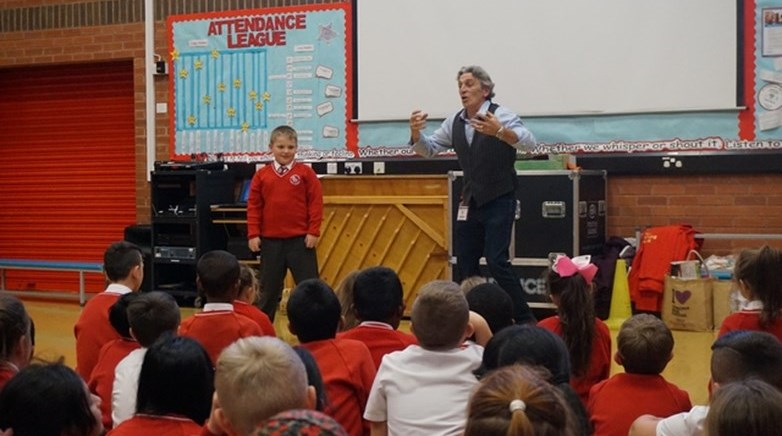 Author visits Diamond Hall